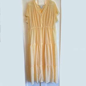 Ava & Vic Yellow Tiered Maxi Sundress